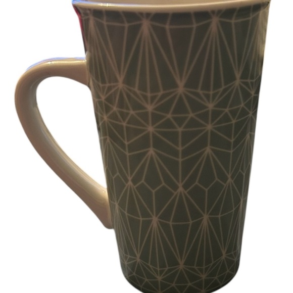 Starbucks Mermaid Logo Mint Green Geometric Mug 16 oz Grande – Rare & Excellent! - Picture 2 of 5